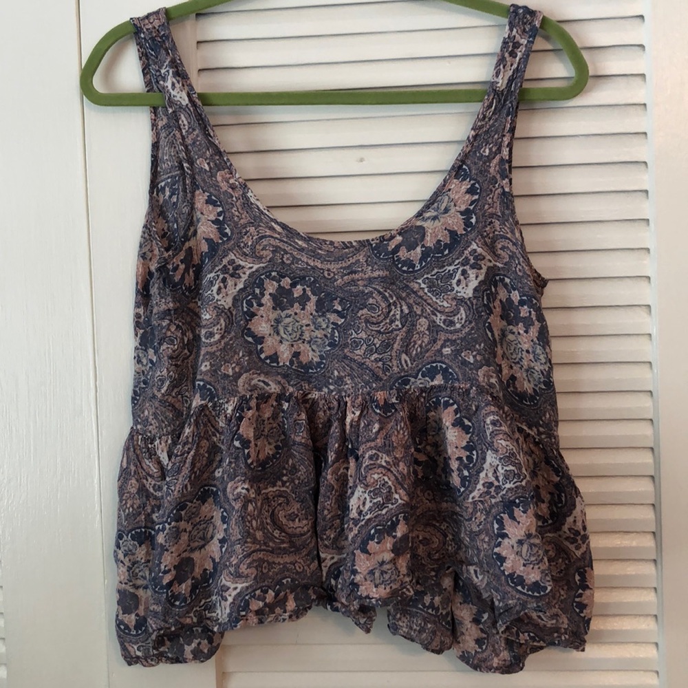 Paisley ruffle top